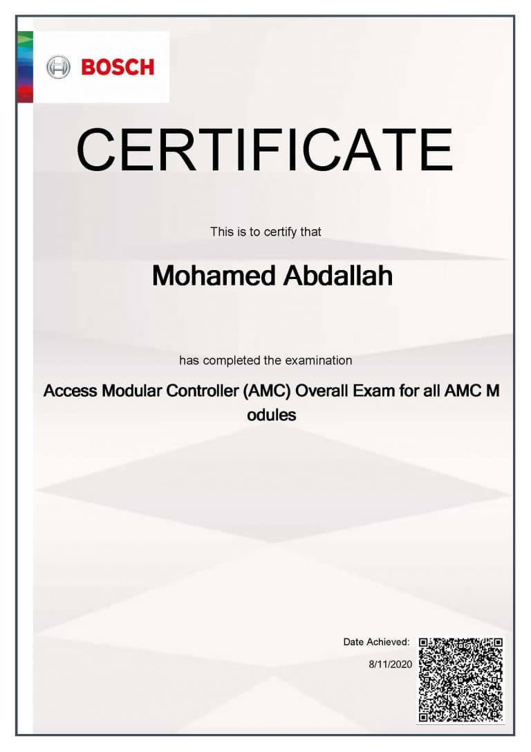 Bosch AMC — All Modules